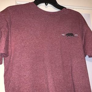 men’s maroon vans tshirt